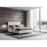 Doppelbett 160x200 ohne Lattenrost mit Kopfteil in Kunstleder Agueda Lagerbestand