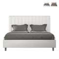 Doppelbett 160x200 ohne Lattenrost mit Kopfteil in Kunstleder Agueda Aktion