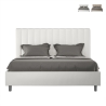 Doppelbett 160x200 ohne Lattenrost mit Kopfteil in Kunstleder Agueda Aktion