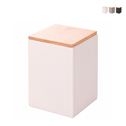 Große Küchenbehälter 10x10x14,5cm aus Steinzeug, Deckel 1080ml Modern Aktion