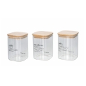 Set aus 3 Glasbehältern 10x14cm für Kaffee, Zucker und Salz Victionary Aktion