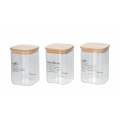 Set aus 3 Glasbehältern 10x14cm für Kaffee, Zucker und Salz Victionary Aktion