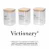 Set aus 3 Glasbehältern 10x14cm für Kaffee, Zucker und Salz Victionary Angebot