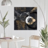 Leinwanddruck Abstraktes Bild in Schwarz und Gold Canone Arturo Armenti Verkauf