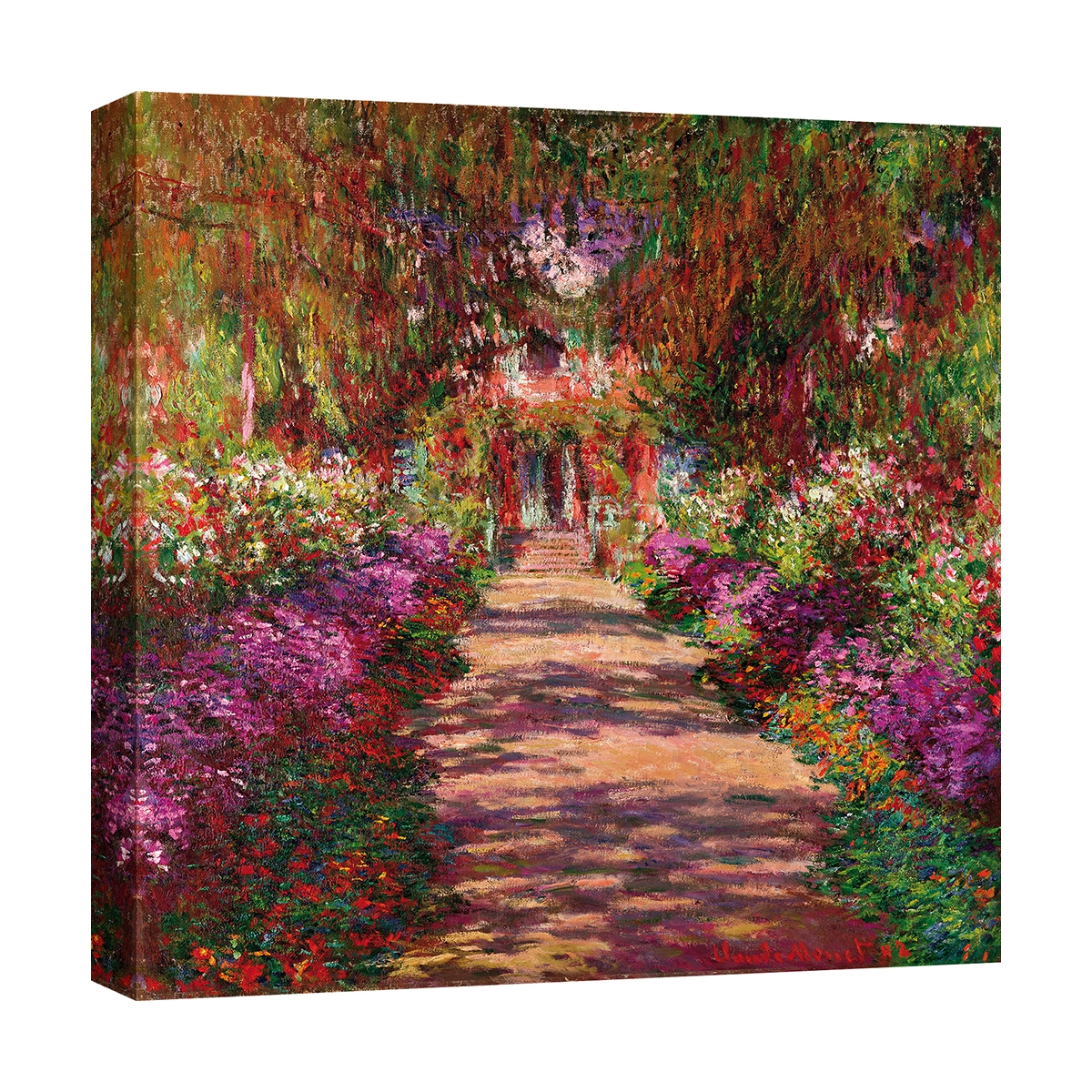Impressionistisches Wandbild "Sentiero nel giardino di Monet Giverny" Aktion Impressionistisches Wandbild "Sentiero nel giardino di Monet Giverny" Aktion