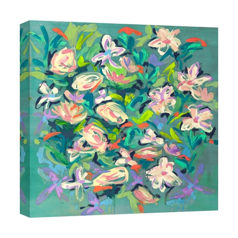 Abstraktes Blumenbild mit buntem Druck Waterlily Pond Kelly Parr Aktion