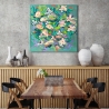 Abstraktes Blumenbild mit buntem Druck Waterlily Pond Kelly Parr Sales