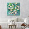 Abstraktes Blumenbild mit buntem Druck Waterlily Pond Kelly Parr Verkauf
