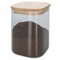 Victionary Kaffeebehälter aus Glas 10x10x14cm mit Bambusdeckel Rabatte