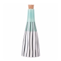Keramisches Ölfläschchen 532 ml pyramidenförmiges Design mit Korkverschluss Venice Lido Aktion
