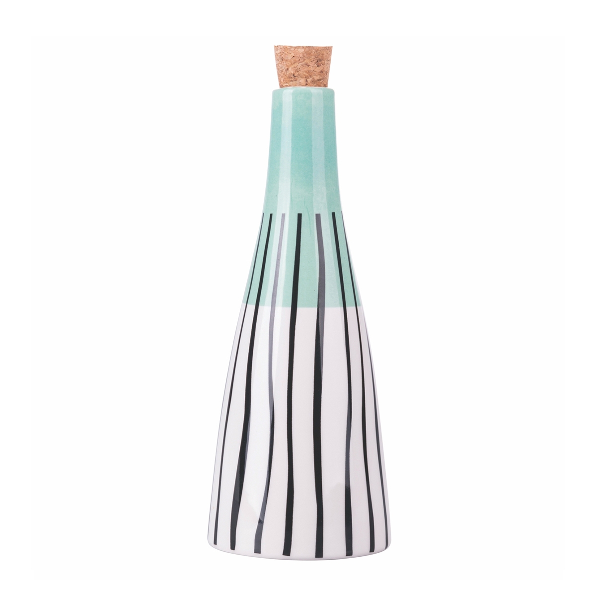 Keramisches Ölfläschchen 532 ml pyramidenförmiges Design mit Korkverschluss Venice Lido Aktion Keramisches Ölfläschchen 532 ml pyramidenförmiges Design mit Korkverschluss Venice Lido Aktion