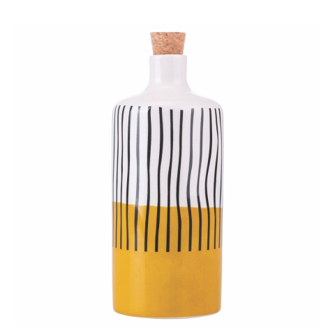 Keramik-Tisch-Ölflasche 866 ml mit Korkverschluss Venice Lido Aktion