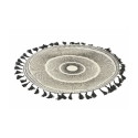Set aus 6 dekorativen Tischsets mit geometrischem Design, 38 cm, Schwarz mit Fransen Angebot
