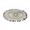 Set aus 6 dekorativen Tischsets mit geometrischem Design, 38 cm, Schwarz mit Fransen Angebot