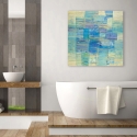 Abstraktes Wandbild auf Leinwand modern Monochrom Meer Lucas Sales