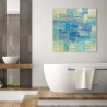 Abstraktes Wandbild auf Leinwand modern Monochrom Meer Lucas Sales