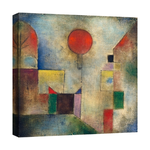 Moderner abstrakter Leinwanddruck Red Balloon Paul Klee Aktion