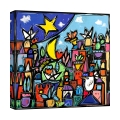 Moderne Leinwanddruck Landschaft bunt Educatissimo Caos Wallas Aktion