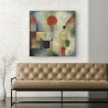 Moderner abstrakter Leinwanddruck Red Balloon Paul Klee Sales