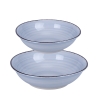 Set aus 2 großen und kleinen Salatschüsseln aus Steingut, 4 Farbtöne Aktion