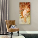 Leinwanddruck im floralen Jugendstil "Primavera" von Alphonse Mucha Verkauf