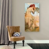 Leinwanddruck Dame mit floralen Verzierungen Sommer Alphonse Mucha Verkauf