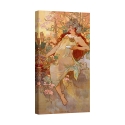 Leinwanddruck Bild Frau Art Nouveau Herbst Alphonse Mucha Aktion