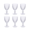 Set aus 6 transparenten, verzierten Gläsern im klassischen Design Madame Aktion