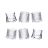 Set mit 6 retro-dekorierten Vintage Schnapsgläsern, kippbar aus Glas Aktion