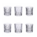 Set mit 6 Wassergläsern für den Tisch aus klarem Glas New Vintage Aktion