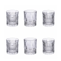 Set mit 6 Wassergläsern für den Tisch aus klarem Glas New Vintage Aktion