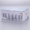 Set mit 6 Wassergläsern für den Tisch aus klarem Glas New Vintage Lagerbestand