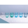 Set mit 6 blauen Trinkgläsern aus mundgeblasenem Glas Acapulco Ocean Verkauf