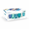Set mit 6 blauen Trinkgläsern aus mundgeblasenem Glas Acapulco Ocean Modell