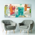 Moderner abstrakter Kunstdruck auf Leinwand Paused Events Anne Munson Verkauf