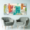 Moderner abstrakter Kunstdruck auf Leinwand Paused Events Anne Munson Verkauf