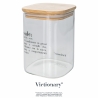 Glasbehälter für Salz mit Bambusdeckel 10x10x14 Victionary Angebot