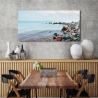 Leinwanddruck Meereslandschaft Kieselsteine am Strand Pangea Images Verkauf