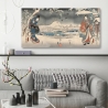 Leinwanddruck Schneelandschaft mit einer Frau und einem Mann Ando Hiroshige Sales