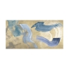 Moderne abstrakte Leinwanddruck "Blue Waves on Gold" von Haru Ikeda Angebot
