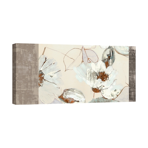 Moderne Leinwandbild mit Blumenmotiv Parure (Neutral) Kelly Parr Aktion