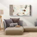 Moderne Leinwandbild mit Blumenmotiv Parure (Neutral) Kelly Parr Sales