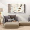 Moderne Leinwandbild mit Blumenmotiv Parure (Neutral) Kelly Parr Sales