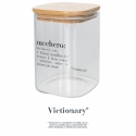 Glas-Zuckerbehälter mit Bambusdeckel 10x10x14 Victionary Verkauf