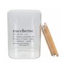 Barattolo für Zucker aus Glas mit Bambusdeckel 10x10x14 Victionary Angebot