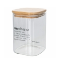 Glas-Zuckerbehälter mit Bambusdeckel 10x10x14 Victionary Katalog