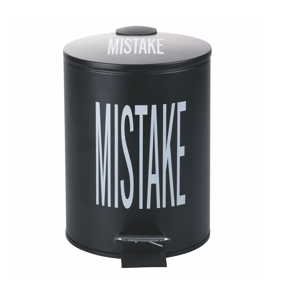 Schwarzer Mülleimer mit Pedal und herausnehmbarem Eimer 3L Mistake Bigismore Aktion Schwarzer Mülleimer mit Pedal und herausnehmbarem Eimer 3L Mistake Bigismore Aktion