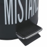 Schwarzer Mülleimer mit Pedal herausnehmbarer Eimer 3l Mistake Bigismore Angebot
