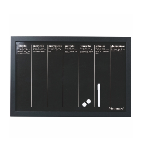 Magnetische Wochenplaner-Tafel schwarz 40x60cm Week Victionary Aktion