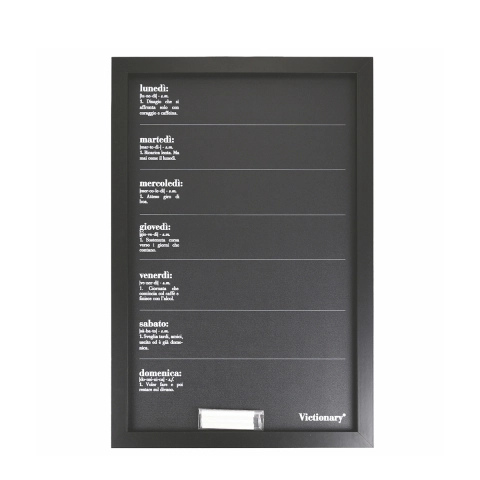 Schwarzes vertikales Wochenplan Tafelfolie 40x60cm mit Kreidestiften Victionary Week Aktion